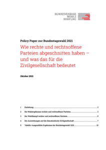 Titelblatt des BMB-Policy-Papers zur Bundestagswahl