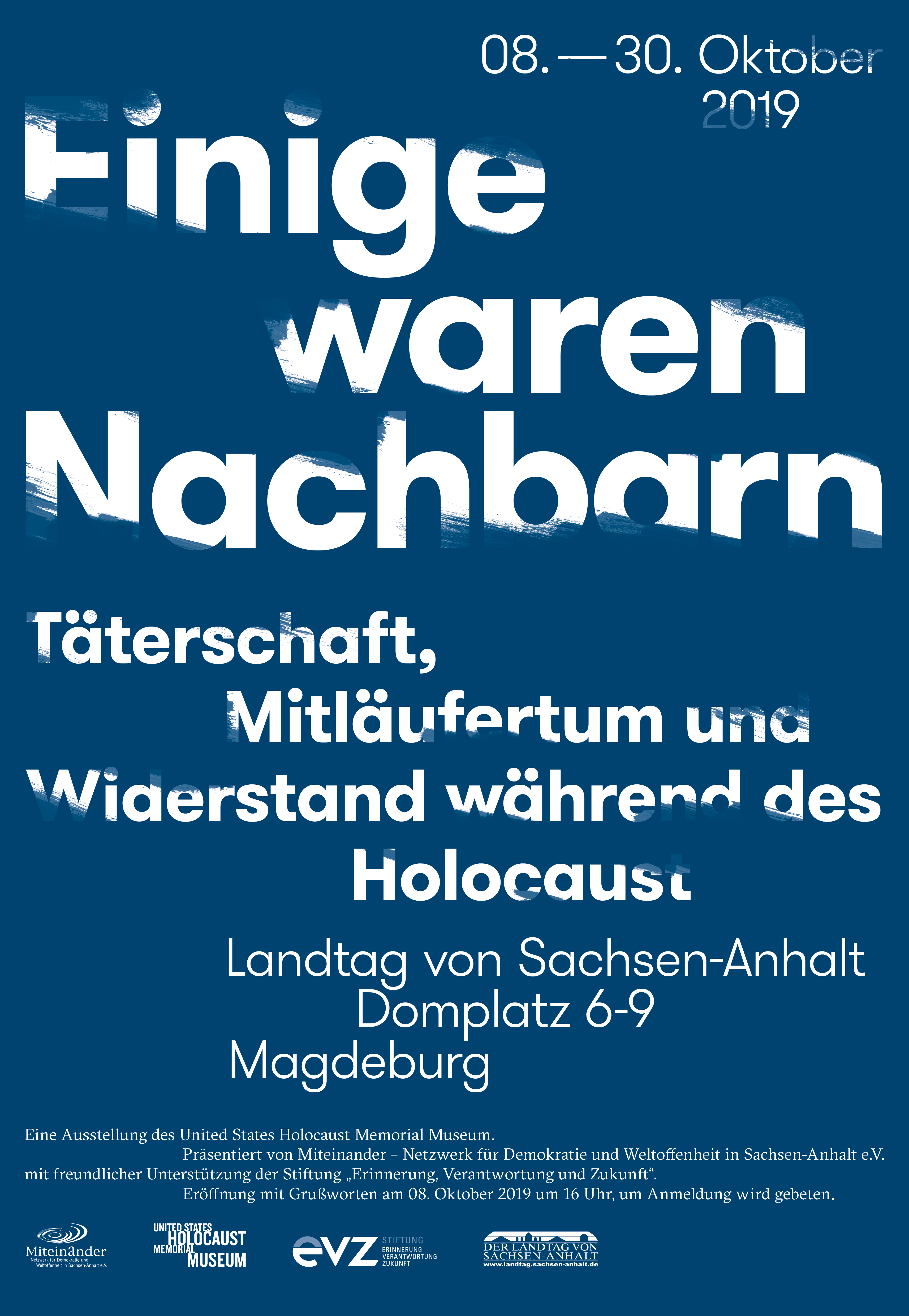 Plakat zur Ausstellun Einige waren Nachbarn in Magdeburgn