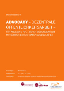 Cover ADVOCACY Öffentlichkeitsarbeit