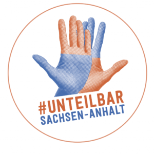 Logo des Bündnisses Unteilbar Sachsen-Anhalt