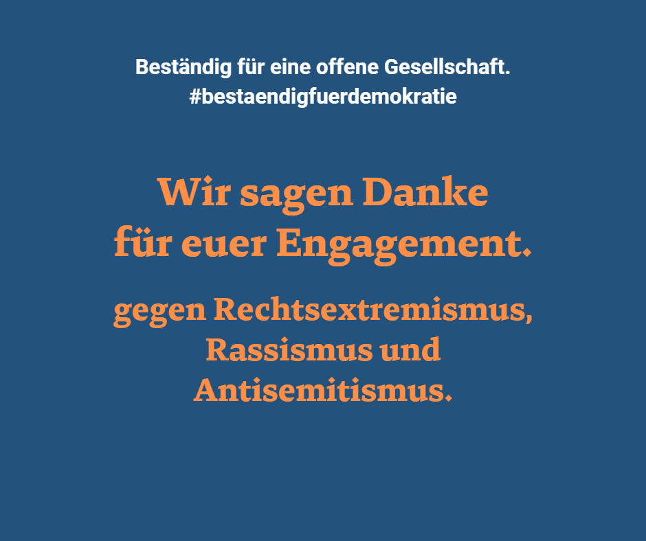 Grafik mit Schriftzug: Wir sagen Danke für euer Engagement.